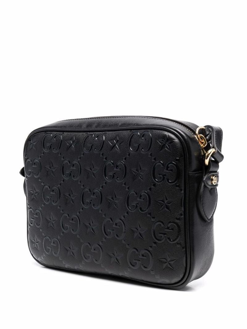 Black Gg Star Embossed Cross Body Bag