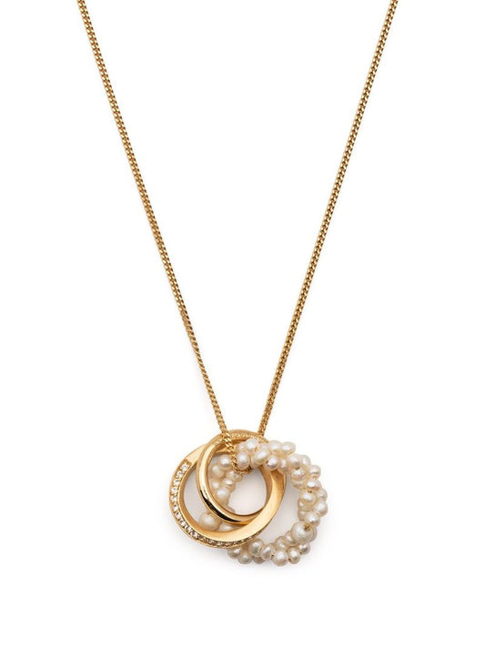 Gold-plated the Echoes of a Time of Solitude Pendant Necklace