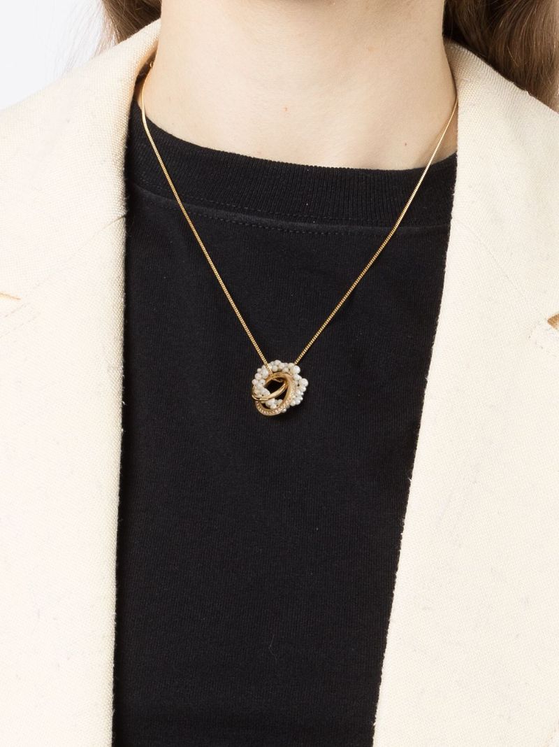 Gold-plated the Echoes of a Time of Solitude Pendant Necklace