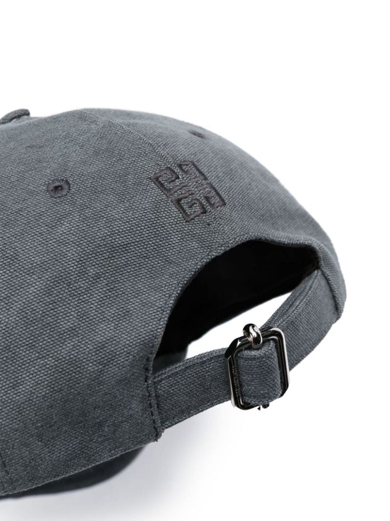 Grey Logo-embroidered Cotton Cap