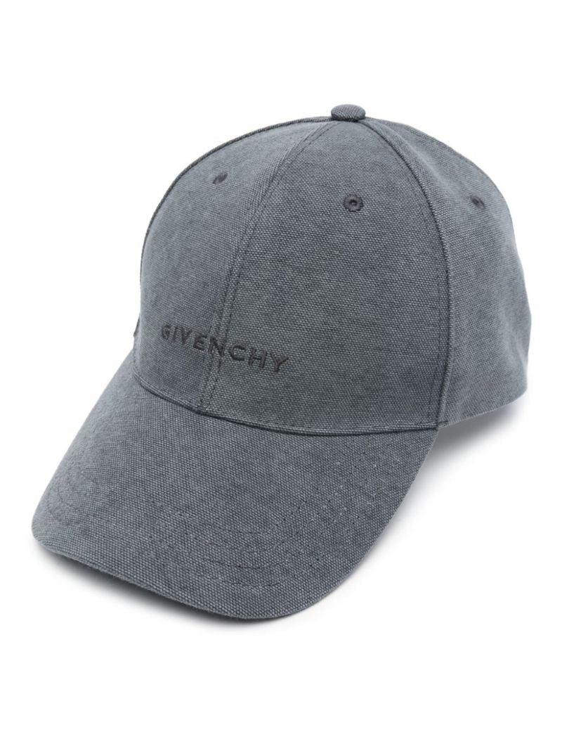 Grey Logo-embroidered Cotton Cap