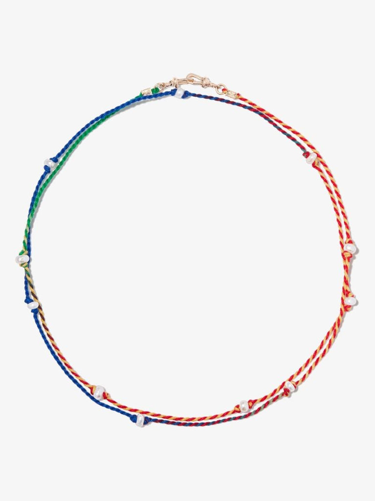 9k Yellow Gold Mauli Double Strand Necklace