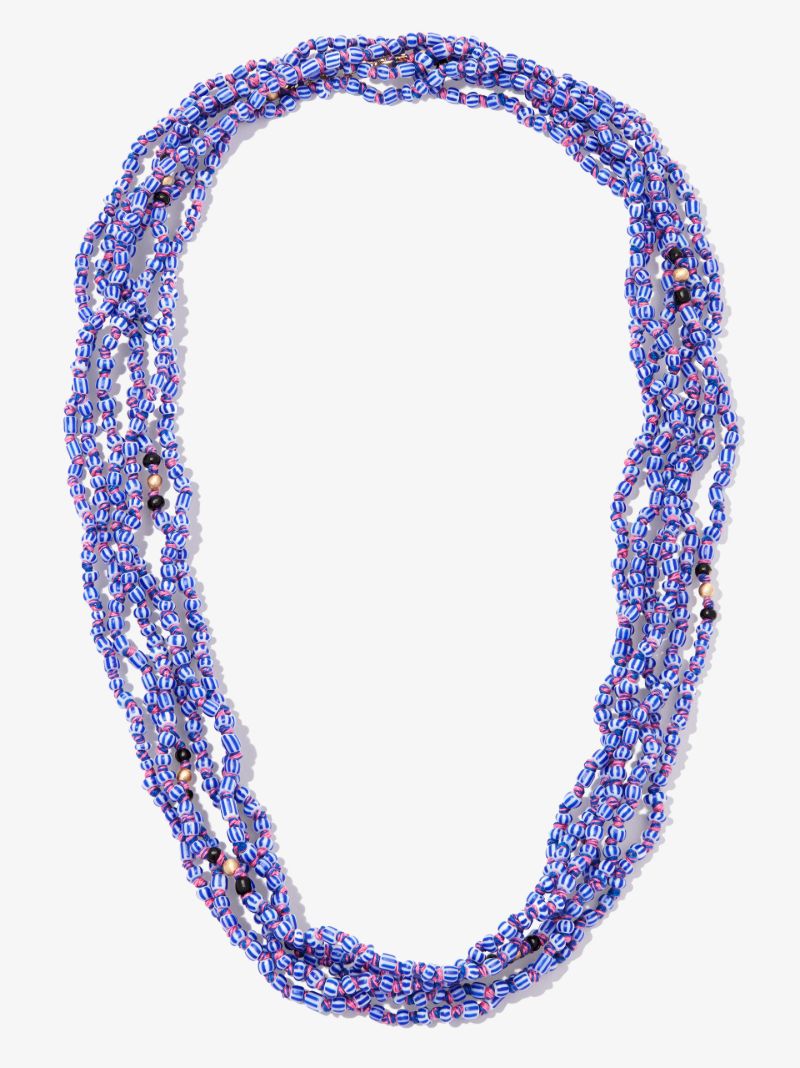 9k Yellow Gold Ghana Beaded Necklace