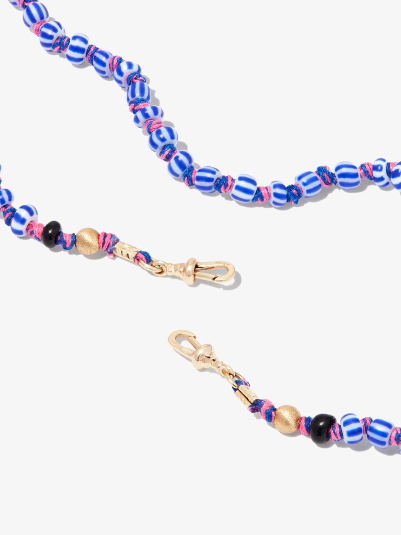 9k Yellow Gold Ghana Beaded Necklace