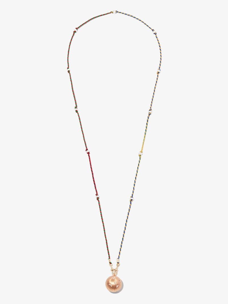 18k Rose Gold Heartbeat Orb Diamond Locket Necklace