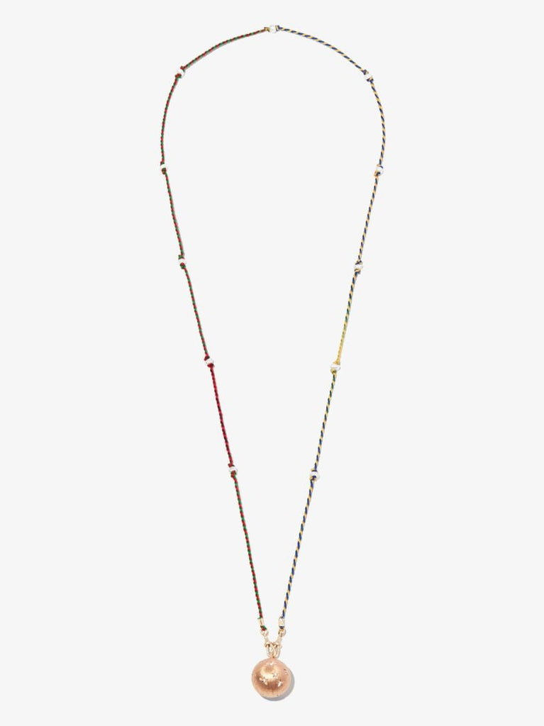 18k Rose Gold Heartbeat Orb Diamond Locket Necklace