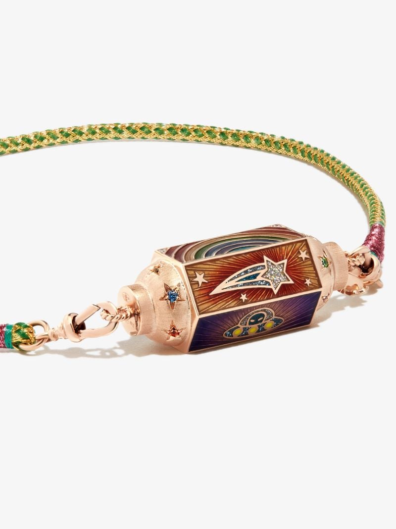 18k Rose Gold Believe Sapphire Diamond Locket Necklace