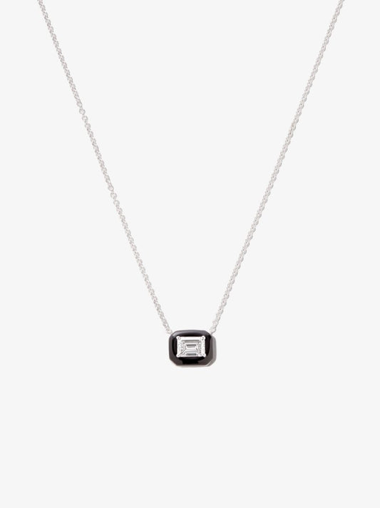 18k White Gold Oui Diamond Necklace