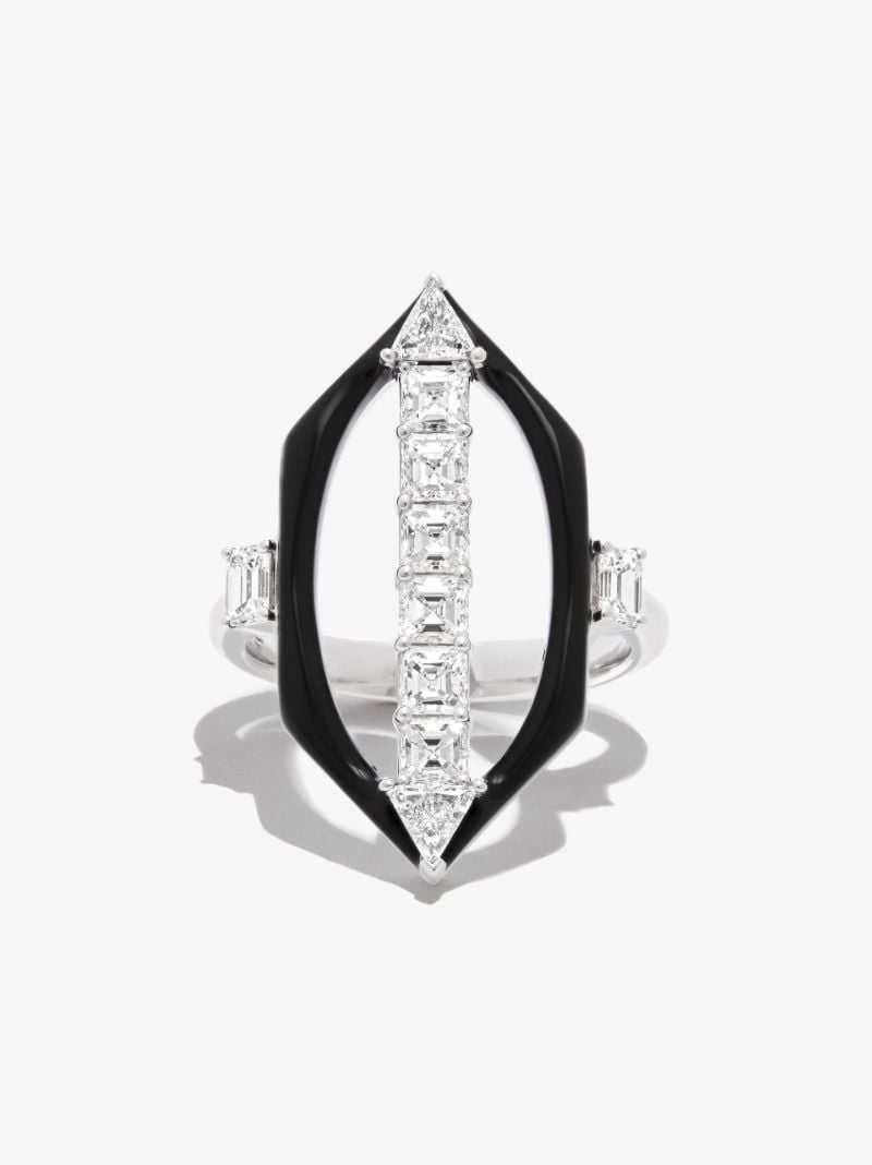 18k White Gold Oui Diamond Ring