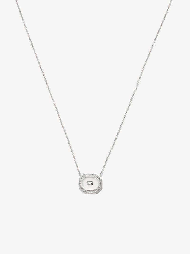 18k White Gold Universe Line Diamond Necklace