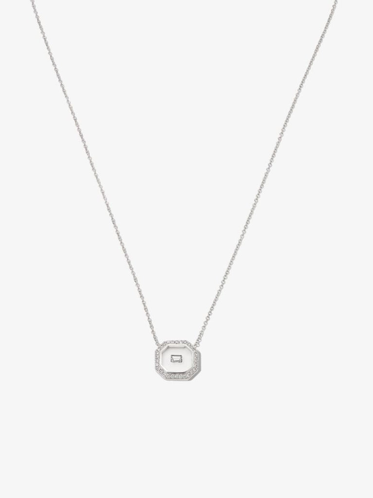 18k White Gold Universe Line Diamond Necklace