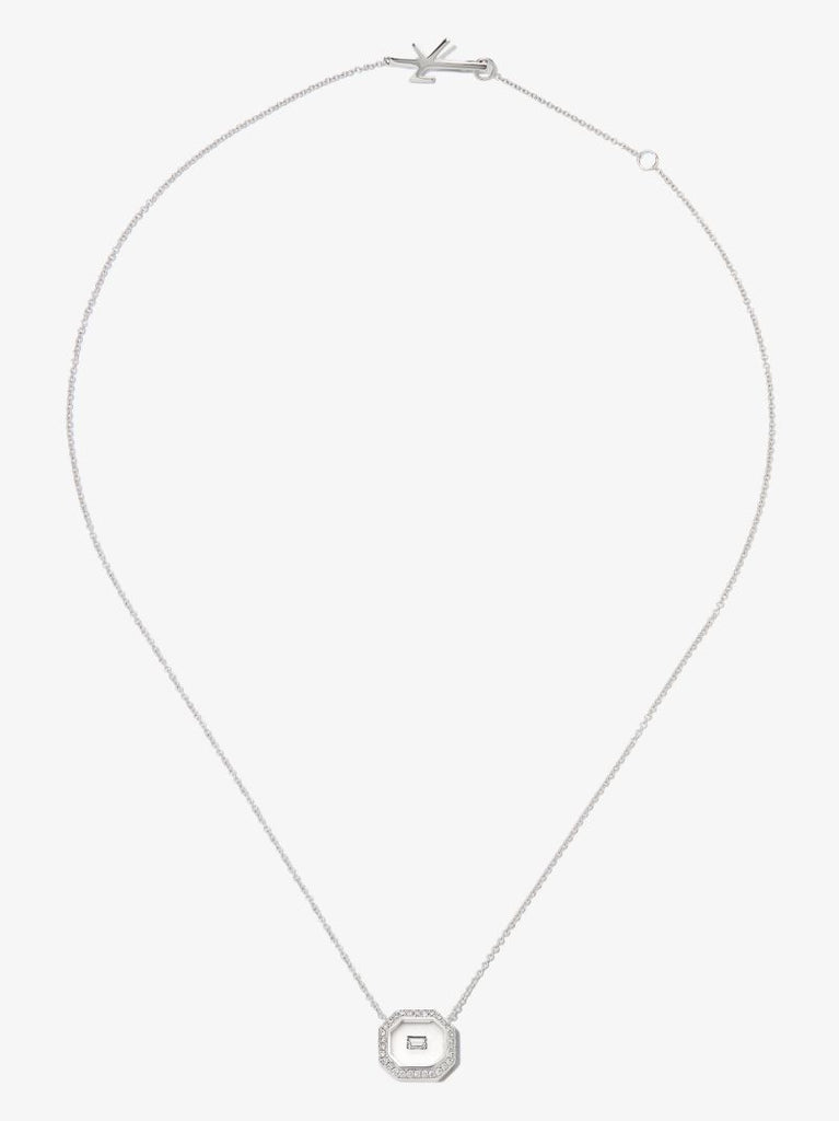 18k White Gold Universe Line Diamond Necklace