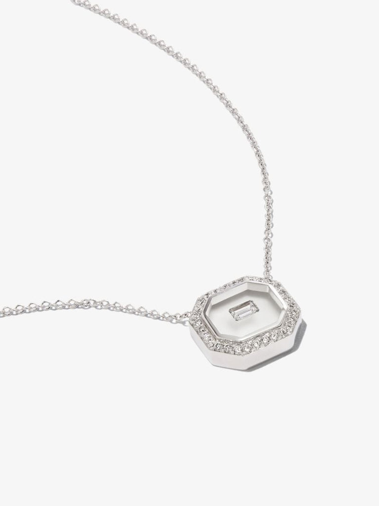 18k White Gold Universe Line Diamond Necklace
