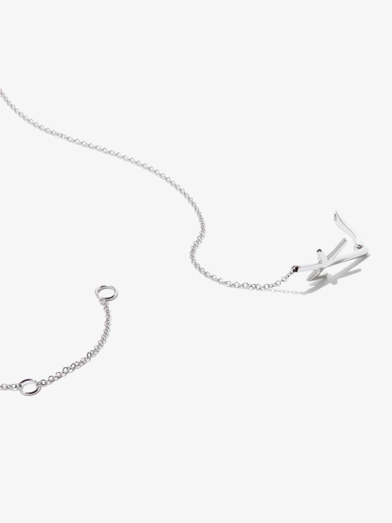 18k White Gold Universe Line Diamond Necklace