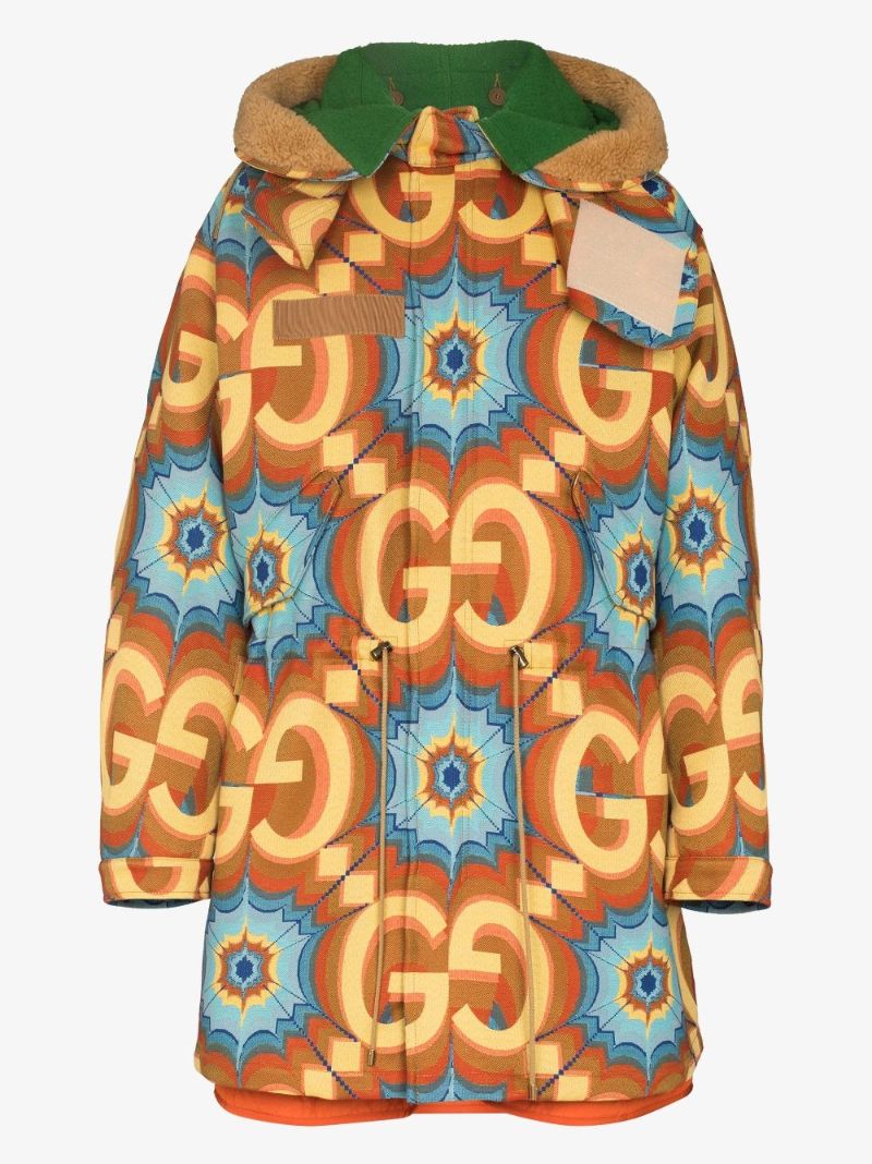 Gg Kaleidoscope Jacquard Coat