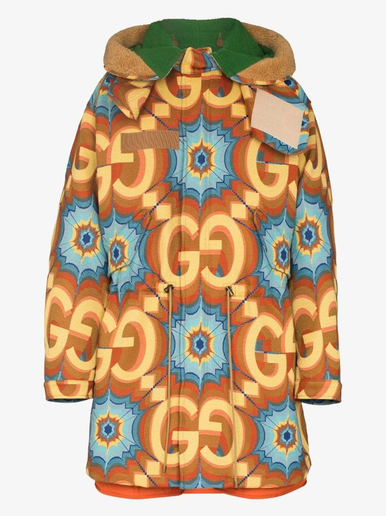 Gg Kaleidoscope Jacquard Coat