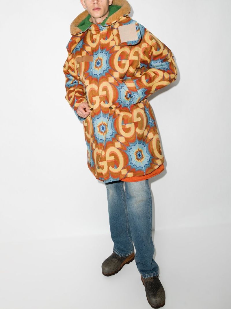 Gg Kaleidoscope Jacquard Coat
