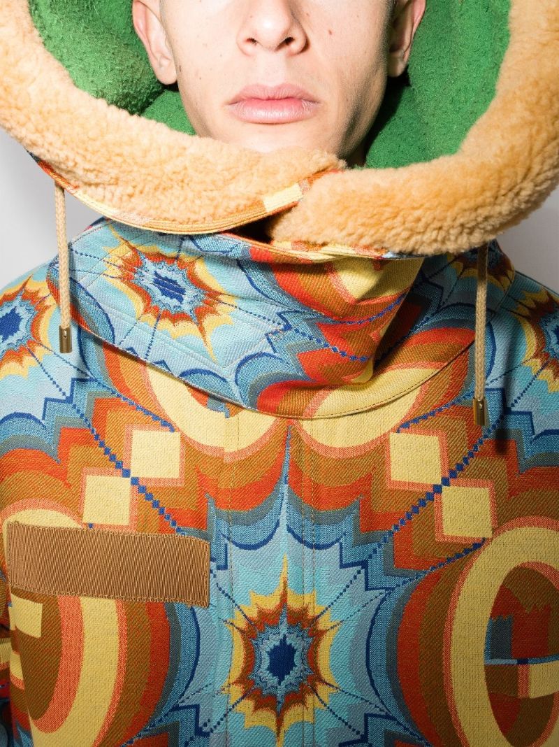 Gg Kaleidoscope Jacquard Coat