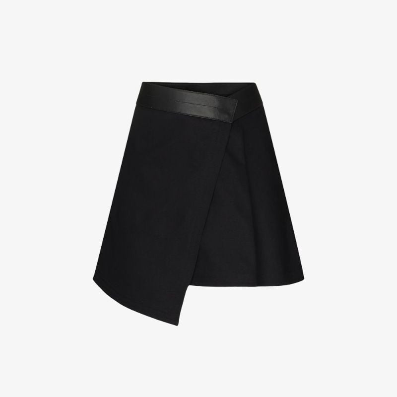 Wraparound Asymmetric Miniskirt