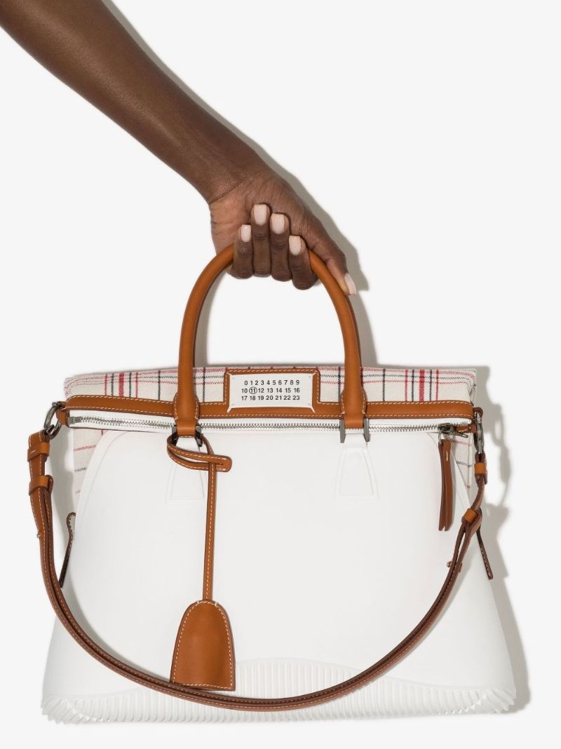 White 5ac Large Rubber Tote Bag