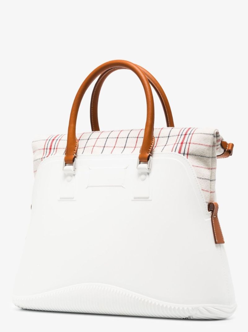 White 5ac Large Rubber Tote Bag
