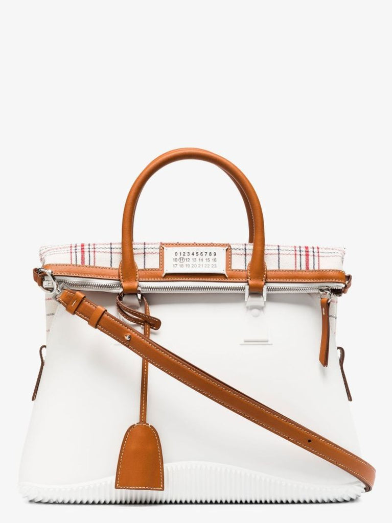 White 5ac Large Rubber Tote Bag