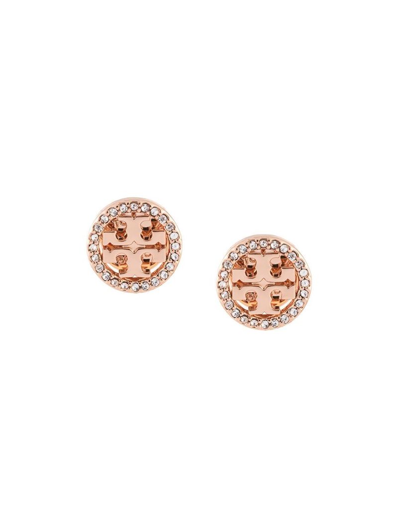 Rose Gold-tone Miller PavÃ_x0083_Â© Stud Earrings