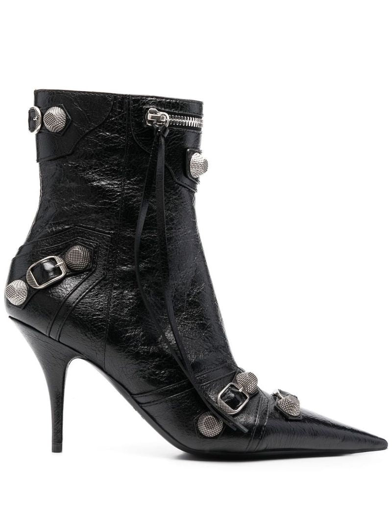 Black Cagole 90 Leather Ankle Boots