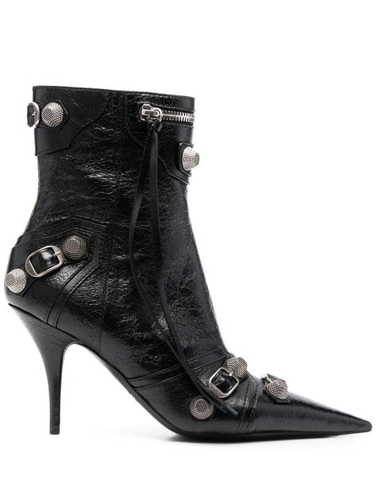 Black Cagole 90 Leather Ankle Boots