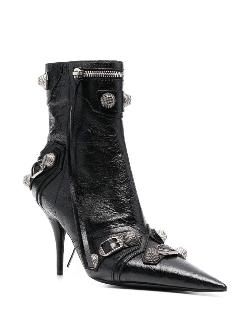 Black Cagole 90 Leather Ankle Boots