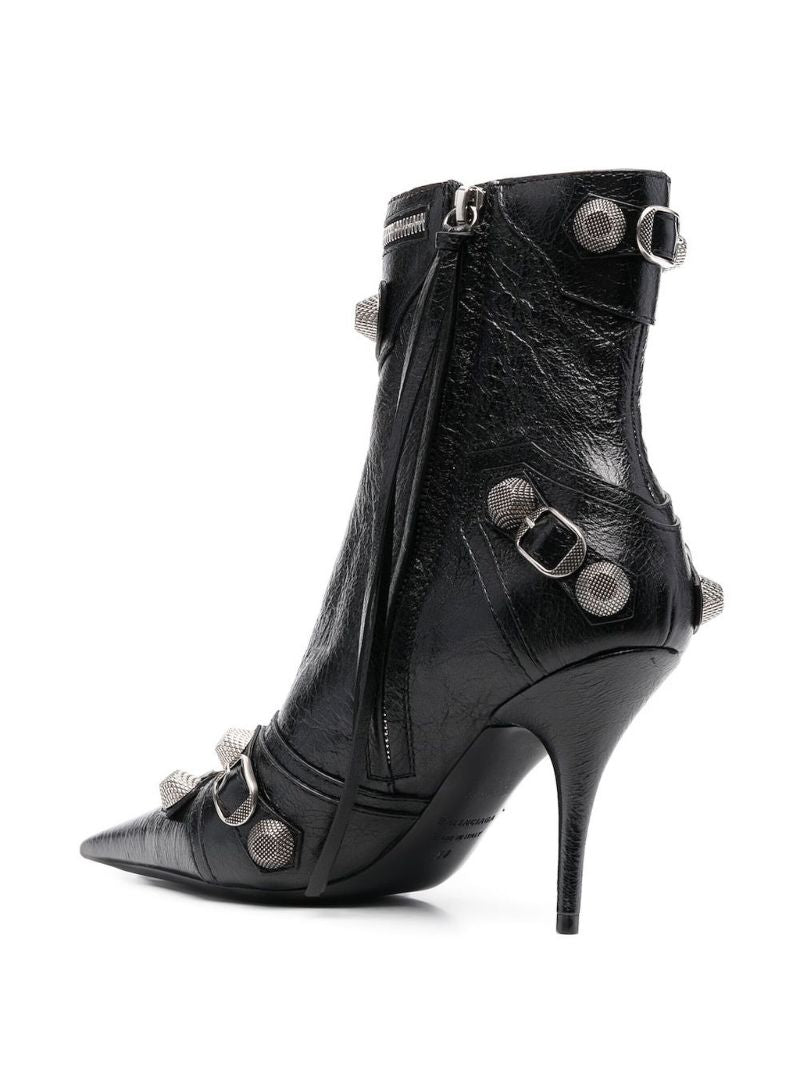 Black Cagole 90 Leather Ankle Boots