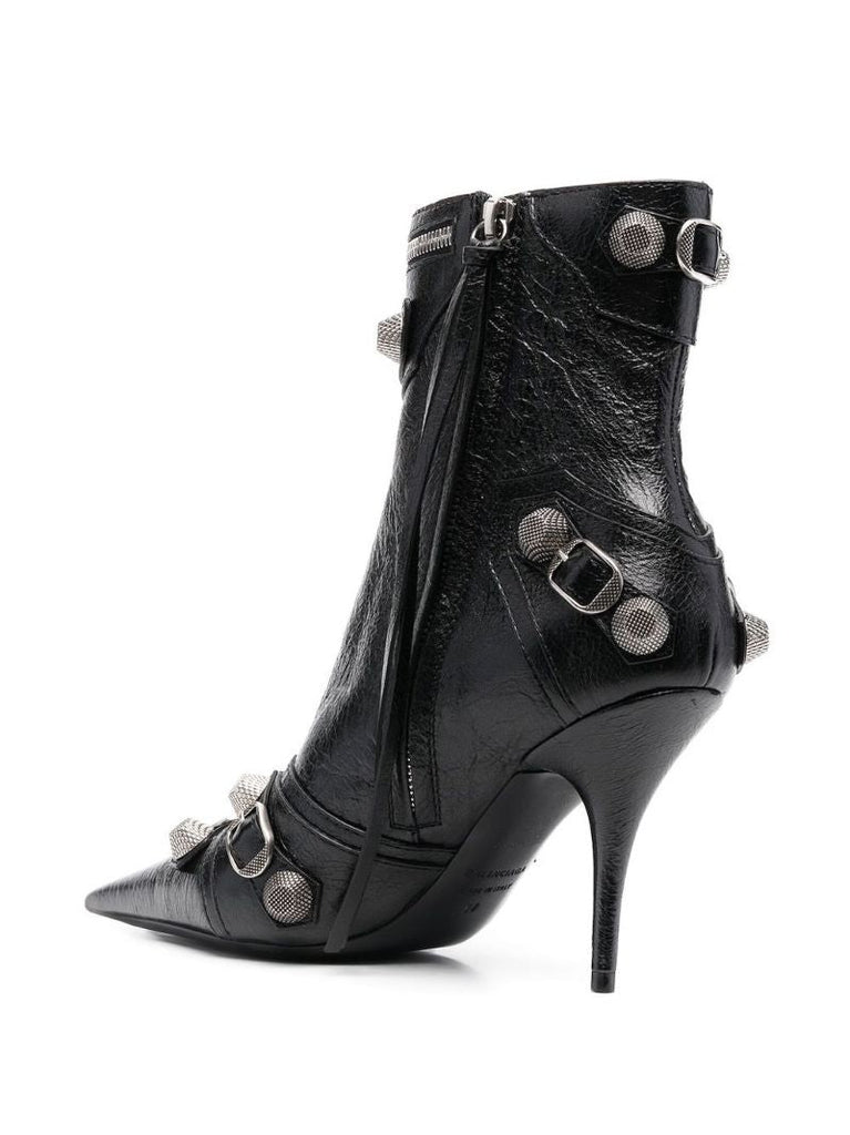 Black Cagole 90 Leather Ankle Boots