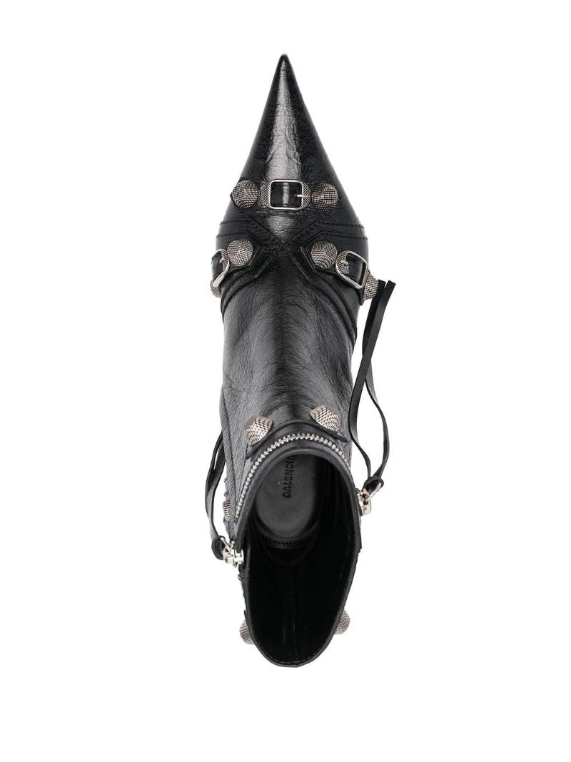 Black Cagole 90 Leather Ankle Boots