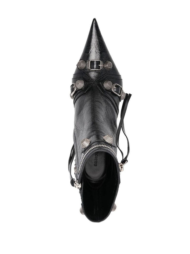 Black Cagole 90 Leather Ankle Boots