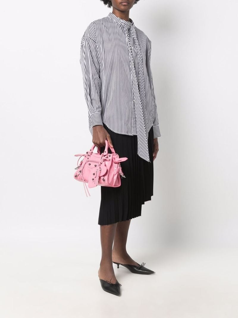 Pink Neo Cagole Mini Leather Tote Bag