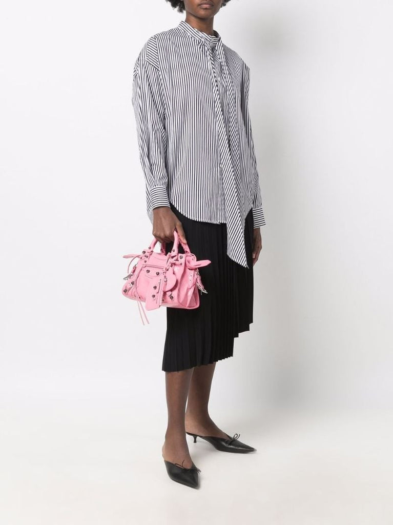 Pink Neo Cagole Mini Leather Tote Bag