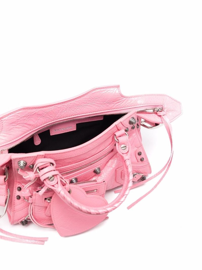 Pink Neo Cagole Mini Leather Tote Bag