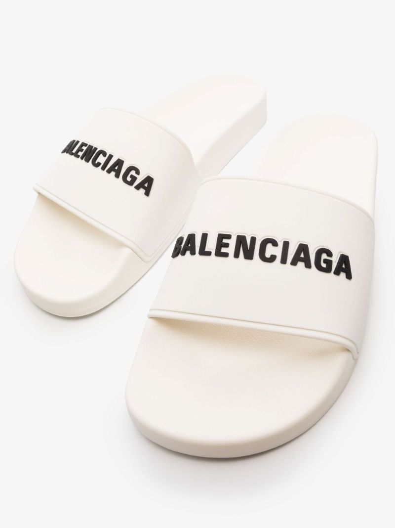 White Logo Pool Slides