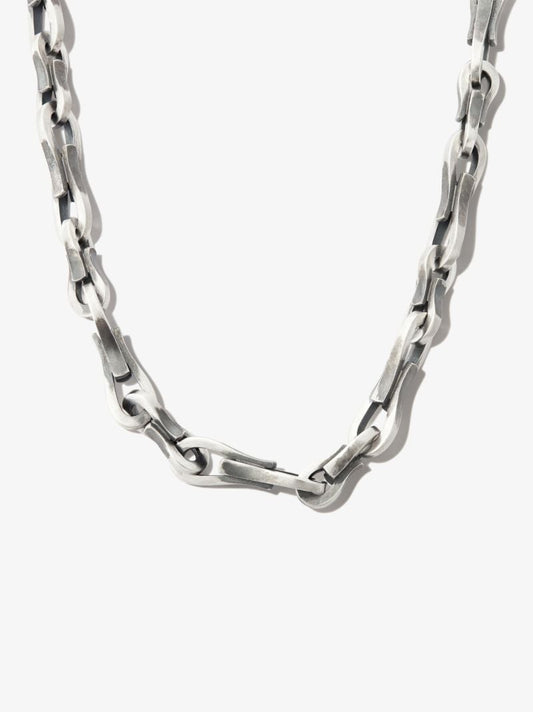 18k Yellow Gold and Sterling Silver Large Link Necklace