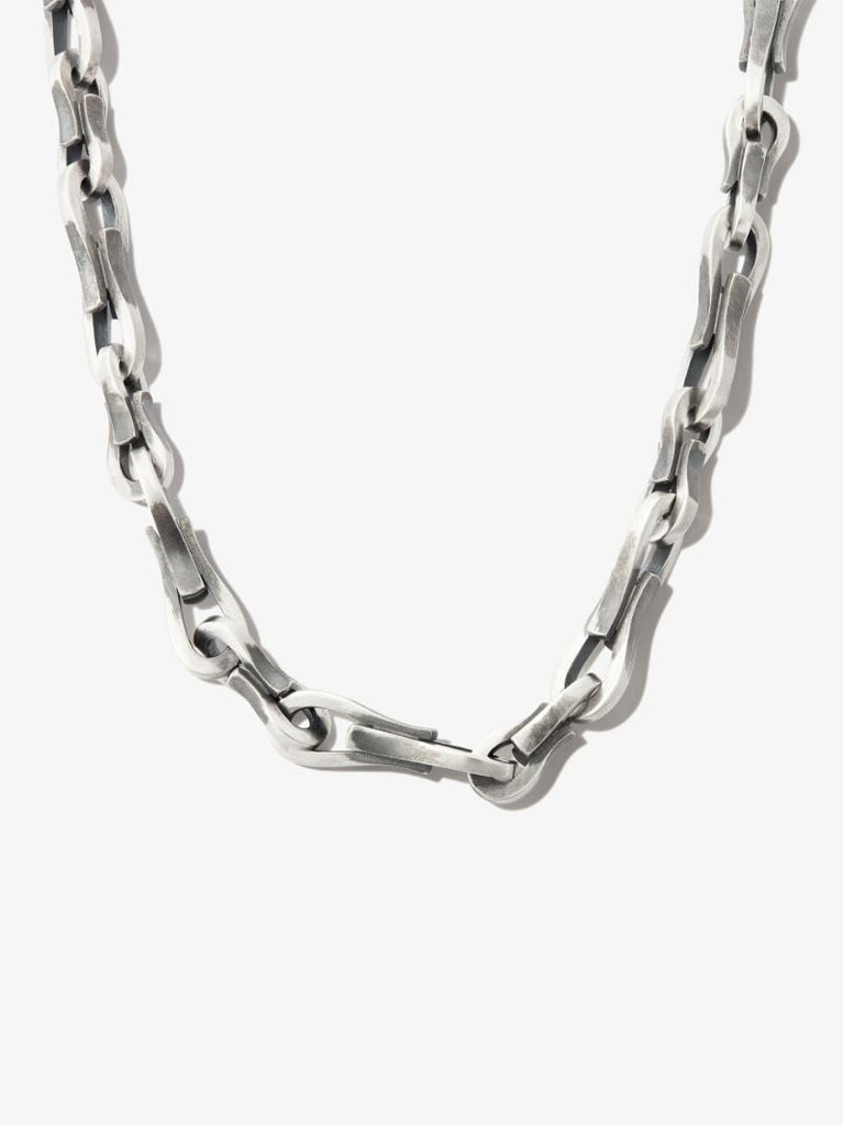 18k Yellow Gold and Sterling Silver Large Link Necklace