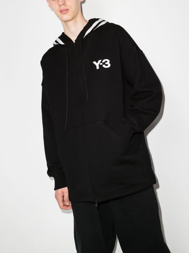 Logo Zip-up Cotton Hoodie
