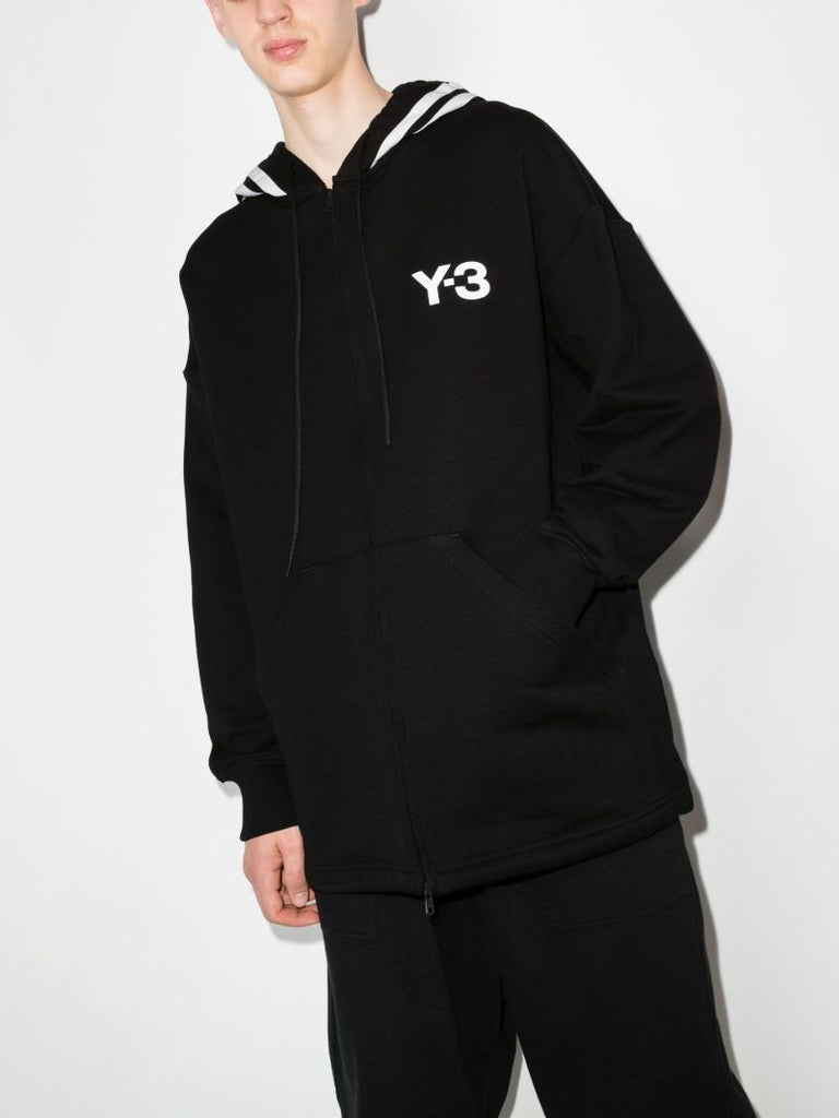 Logo Zip-up Cotton Hoodie