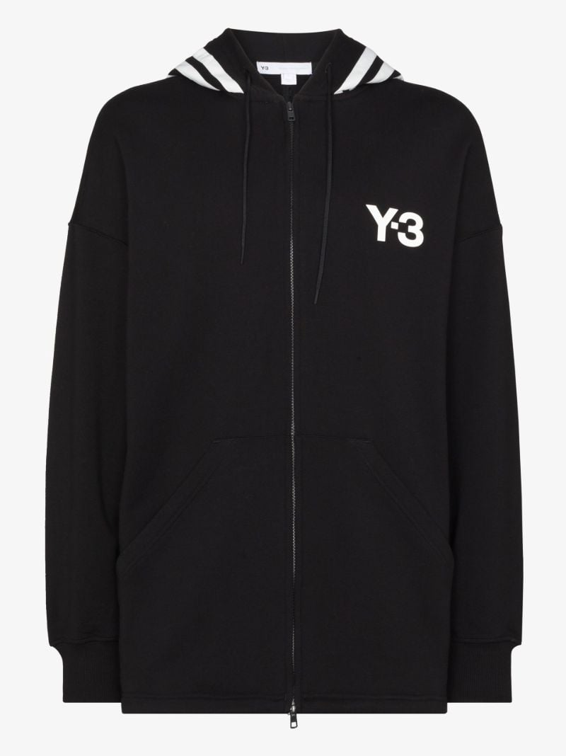 Logo Zip-up Cotton Hoodie