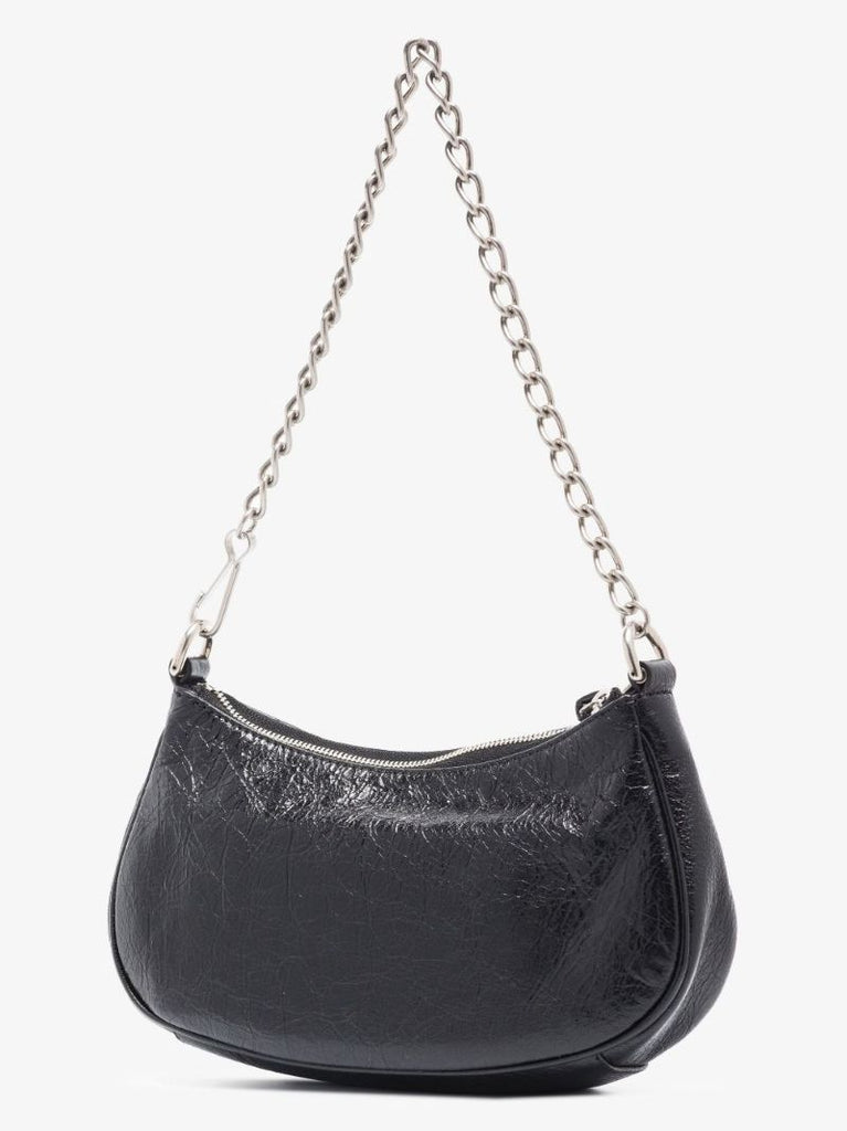 Black Le Cagole Mini Leather Shoulder Bag