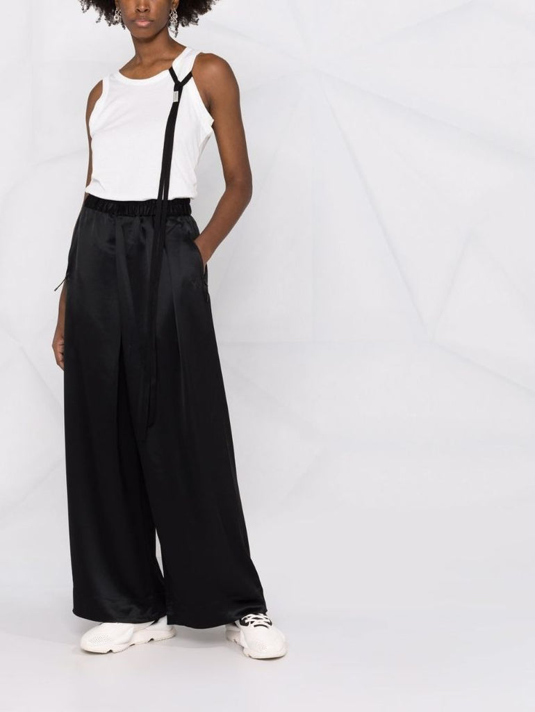 Black Classic Tech Wide-leg Trousers