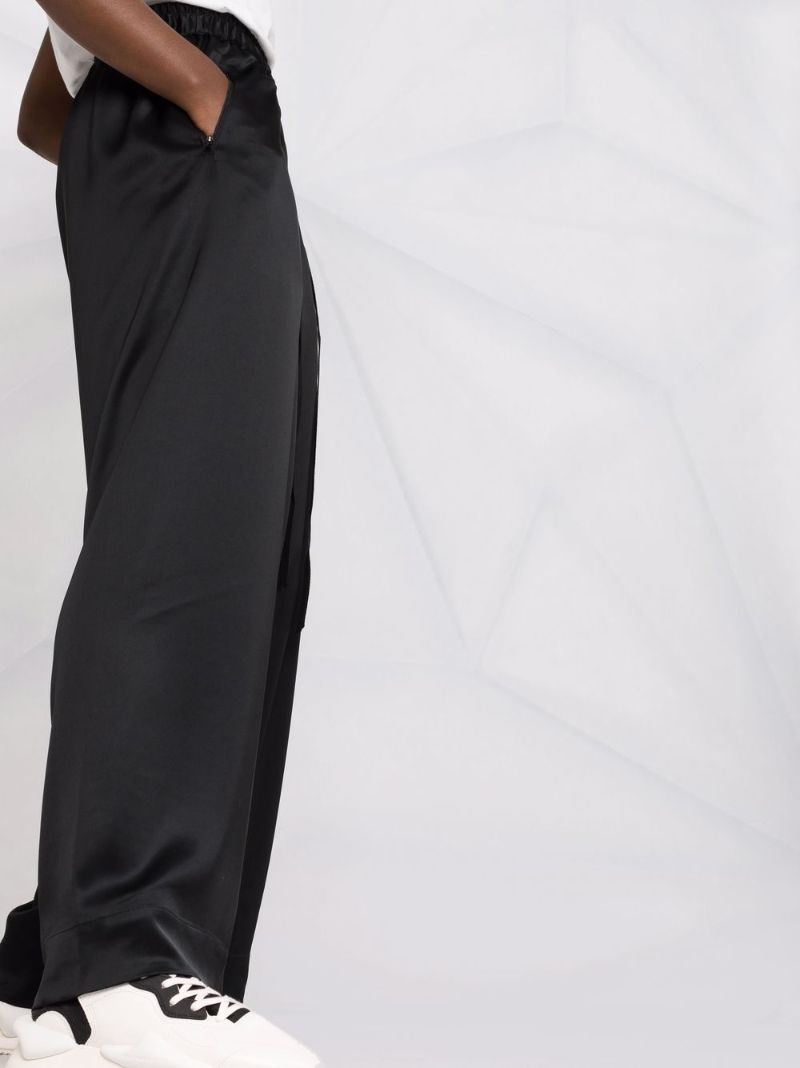 Black Classic Tech Wide-leg Trousers