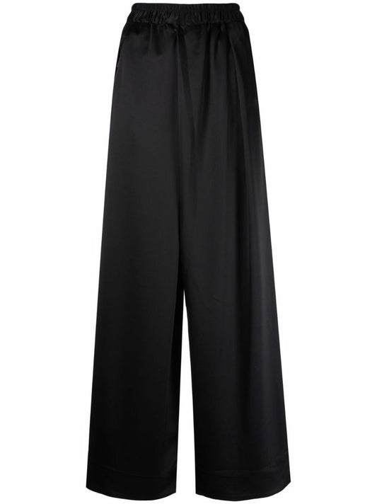 Black Classic Tech Wide-leg Trousers