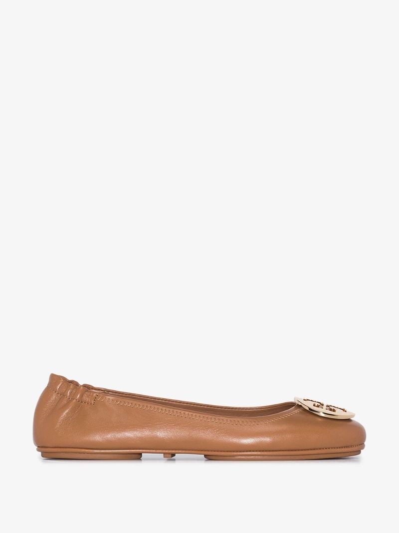 Brown Minnie Travel Ballet Pumps