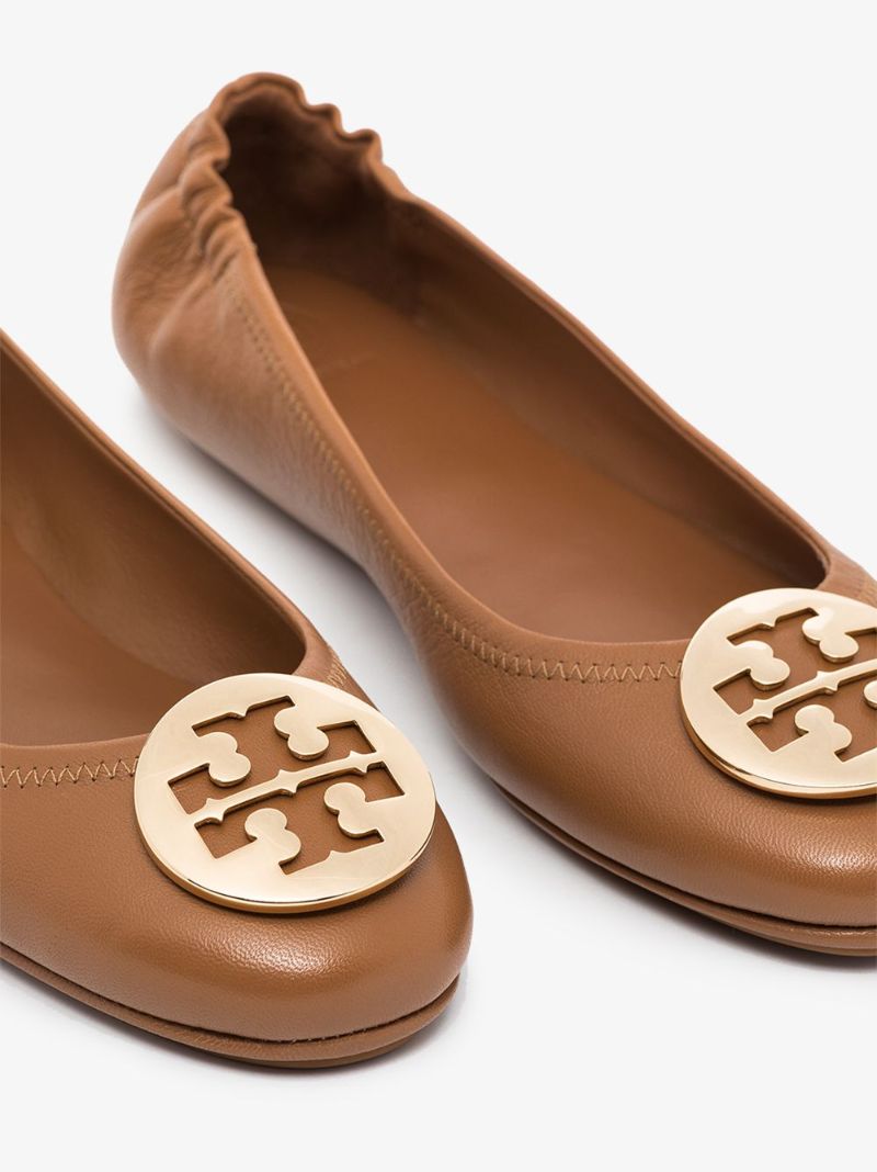 Brown Minnie Travel Ballet Pumps