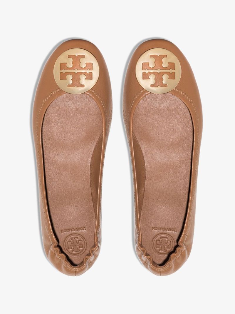 Brown Minnie Travel Ballet Pumps